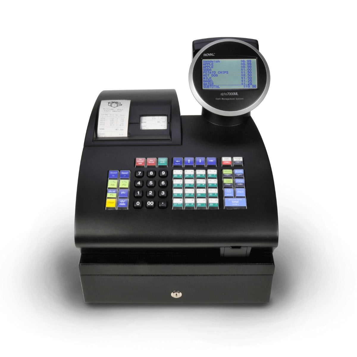 Royal Consumer Information Pro Alpha7000ML Plastic Cash Register, 11 3/4" Wide, Black