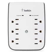 Belkin BSV602TT Surge Protector, 6 Outlets, White - Default Title