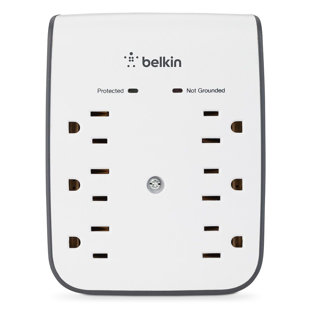 Belkin BSV602TT Surge Protector, 6 Outlets, White - Default Title