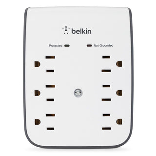 Belkin BSV602TT Surge Protector, 6 Outlets, White - Default Title