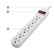 Belkin F9P609-03 Power Strip, 3 5/8" x 80", White - photo 2