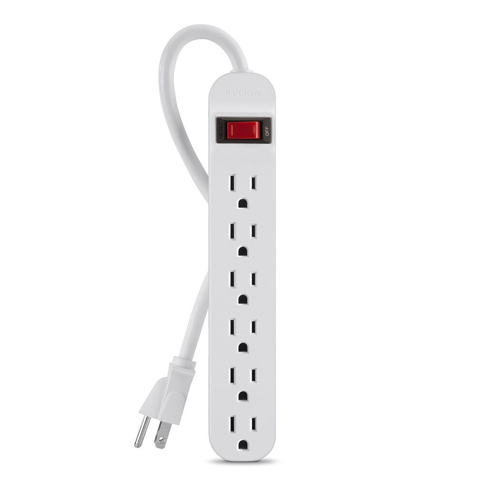 Belkin F9P609-03 Power Strip, 3 5/8" x 80", White - Default Title