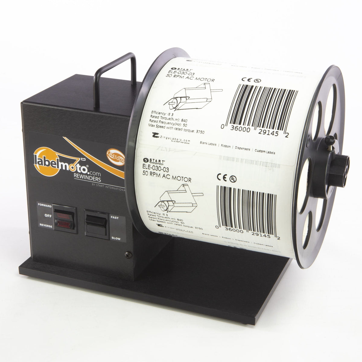 Start International Label Rewinder, 6" x 11", Black - 7"