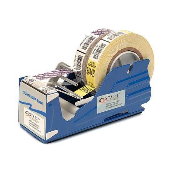 Start International Label Dispenser, 9 3/8" Long, Blue - 3 1/2"