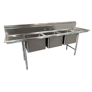 Advance Tabco 9-23-60 Stainless Steel Compartment Sink, 27" Wide - 101"