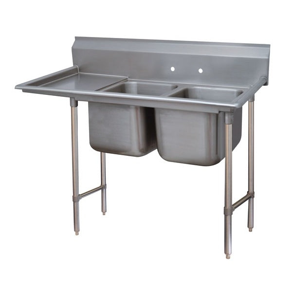 Advance Tabco 93-2-36 Stainless Steel 2 Compartment Sink, 27" x 44" - Default Title