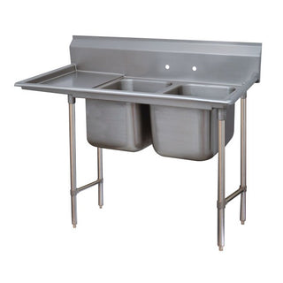 Advance Tabco 93-2-36 Stainless Steel 2 Compartment Sink, 27" x 44" - Default Title