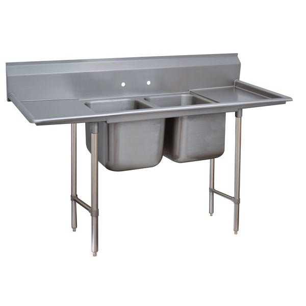 Advance Tabco 93-2-36 Stainless Steel 2 Compartment Sink, 27" Wide - 109"