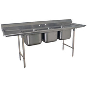 Advance Tabco 93-3-54 Stainless Steel 3 Compartment Sink, 27" Wide - 125"