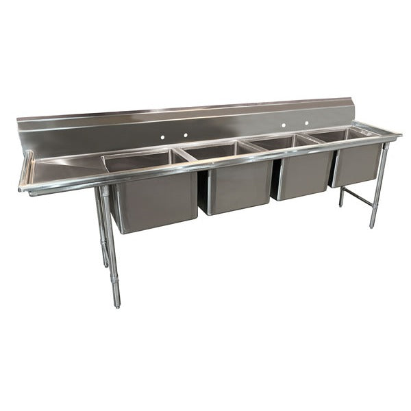Advance Tabco Stainless Steel Compartment Sink, 42" High - 133"