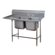Advance Tabco 94-2-36 Stainless Steel 2 Compartment Sink, 27" Wide - 44"
