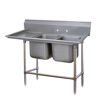 Advance Tabco 94-2-36 Stainless Steel 2 Compartment Sink, 27" Wide - 44"