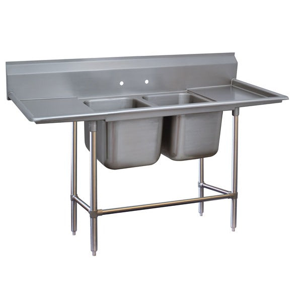 Advance Tabco 94-2-36 Stainless Steel 2 Compartment Sink, 27" Wide - 85"
