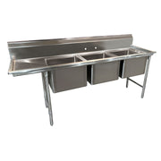 Advance Tabco 9-43-72 Stainless Steel Compartment Sink, 31" x 119" - Left