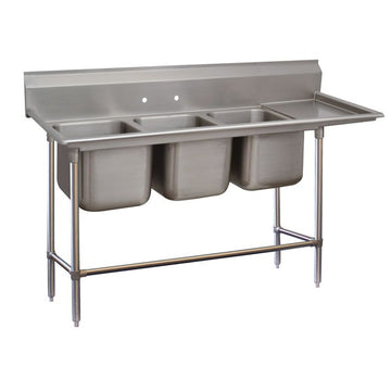 Advance Tabco Stainless Steel 4 Compartment Sink - 95"