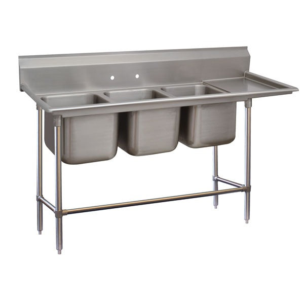 Advance Tabco Stainless Steel 4 Compartment Sink - 113"