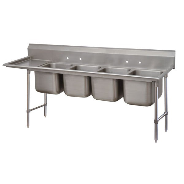 Advance Tabco 9-4-72 Stainless Steel 4 Compartment Sink, 27" x 81" - Default Title