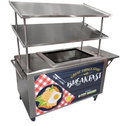 Advance Tabco CPU-MC-52 Stainless Steel Serving Cart, 65 1/2" Wide, Silver - Default Title