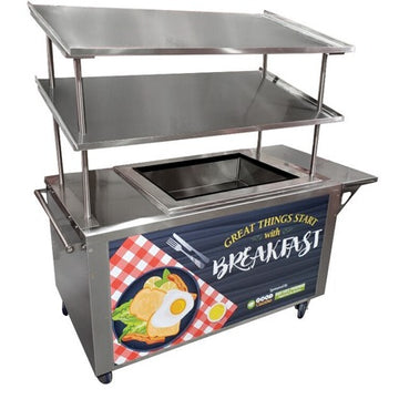 Advance Tabco CPU-MC-52 Stainless Steel Serving Cart, 65 1/2" Wide, Silver - Default Title