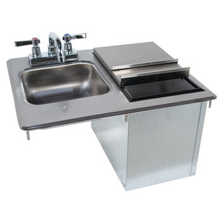 Advance Tabco D-24-SIBL-X Stainless Steel Drop-In Sink, 18" x 21", Silver - Default Title