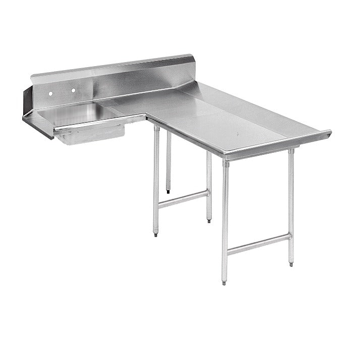Advance Tabco DTS-D70 Stainless Steel Dishtable, 71" x 67" - Right
