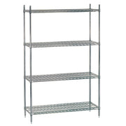 Advance Tabco ECC Shelving Combo, 14" Wide, Silver - 60"