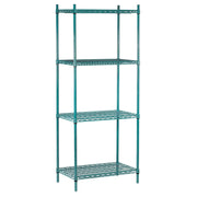 Advance Tabco EGG Metal Wire Shelving Combo, 14" Wide, Green - 60"