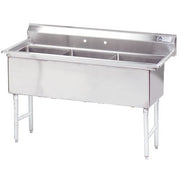 Advance Tabco FC-3-1620 Stainless Steel 3 Compartment Sink, 26" Wide - 53"