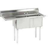 Advance Tabco FE-2-1812 Stainless Steel 2 Compartment Sink, 23 3/4" Wide