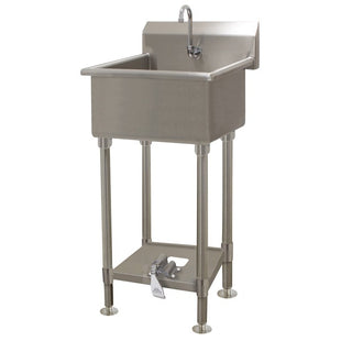 Advance Tabco FS-FM-2721FV Stainless Steel Hand Sink, 21 1/2" x 27", Silver - Default Title
