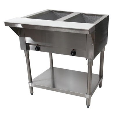 Advance Tabco HF-2E-120 Stainless Steel Steam Table, 31 13/16" Wide, 120V - HF-2E-120 Steam Undershelf