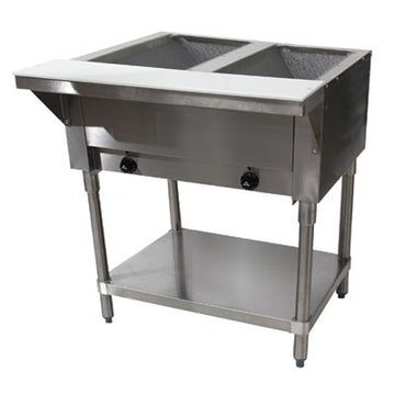 Advance Tabco HF-2E-120 Stainless Steel Steam Table, 31 13/16" Wide, 120V - HF-2E-120 Steam Undershelf