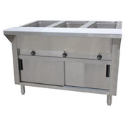 Advance Tabco HF-3E-240 Stainless Steel Steam Table, 47 1/8" Wide, 208/240V - 34 1/8"