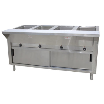 Advance Tabco HF-4E-240 Stainless Steel Steam Table, 62 7/16" Wide, 208/240V - 34 1/8"