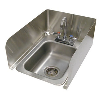 Advance Tabco K-614F Stainless Steel Sink Splash Wrap, 8" High, Silver - Default Title