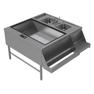 Advance Tabco PR-42X30-10 Prestige Series Stainless Steel Workstation, 40" x 42" - Left