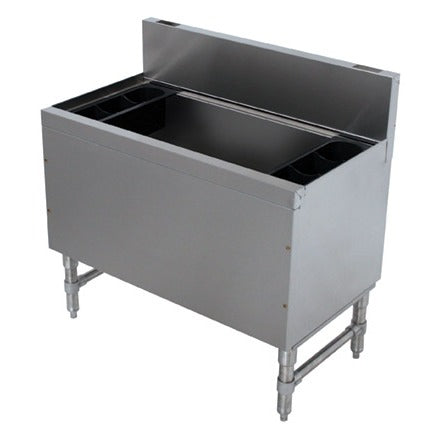 Advance Tabco PRI Prestige Series Stainless Steel Underbar Ice Bin, 36" High - 108 lb.