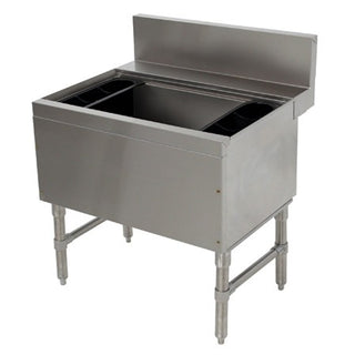Advance Tabco PRI-24 Prestige Series Stainless Steel Underbar Ice Bin, 25" Wide - 89 lb.