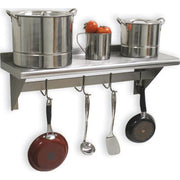 Advance Tabco PS-18 Stainless Steel Wall Shelf, 18" Wide, Silver - 36"