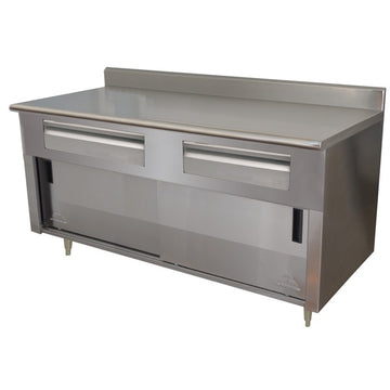 Advance Tabco SDRC Stainless Steel Enclosed Base Work Table, 30" Wide - 72"