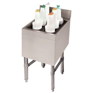 Advance Tabco SLI-12 Stainless Steel Underbar Ice Bin, 18" Wide - 35 lb.