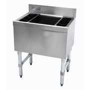 Advance Tabco SLI-12 Stainless Steel Underbar Ice Bin, 18" Wide - 161 lb.