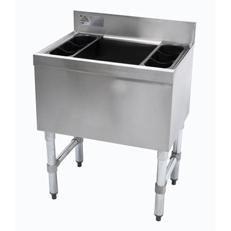 Advance Tabco SLI-16 Stainless Steel Underbar Ice Bin, 18" Wide - 127 lb.