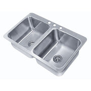 Advance Tabco SS-2-3321-12 Stainless Steel Drop-In Sink, 21" x 33 1/2", Silver - Default Title