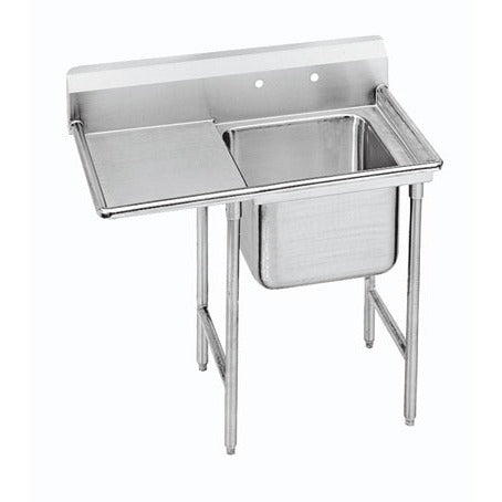 Advance Tabco T9-1-24 Stainless Steel 1 Compartment Sink, 27" Wide - T9-1-24 27"