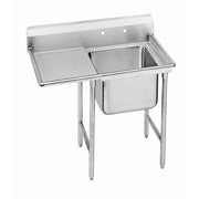 Advance Tabco T9-1-24 Stainless Steel 1 Compartment Sink, 27" Wide - T9-1-24-18L 43" 18" Left Drainboard