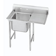 Advance Tabco T9-1-24 Stainless Steel 1 Compartment Sink, 27" Wide - T9-1-24-18R 43" 18" Right Drainboard
