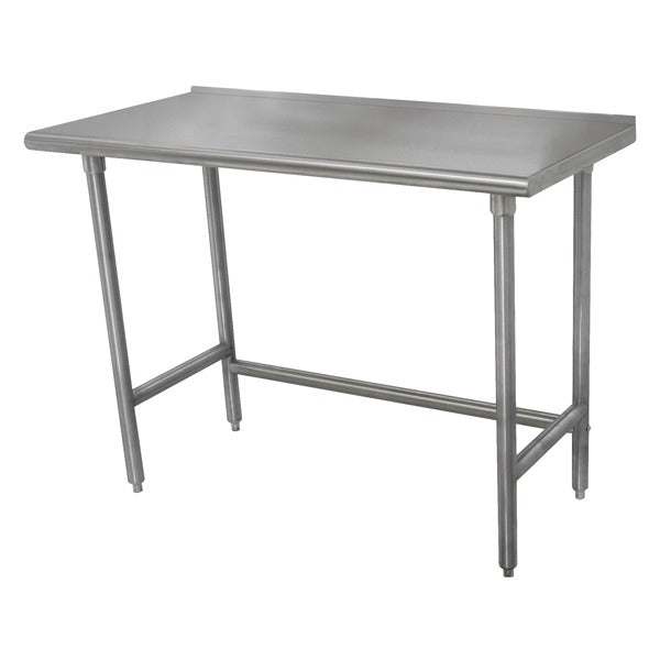 Advance Tabco TFMS Stainless Steel Open Base Work Table, 36" Wide - 120"