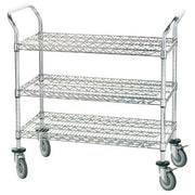 Advance Tabco WUC Metal Wire Utility Cart, 38" High, Silver - 18" x 47"