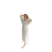 Telegraph Hill DLR-S Bath Robe DLR-S-NVY-S, S - Gray White